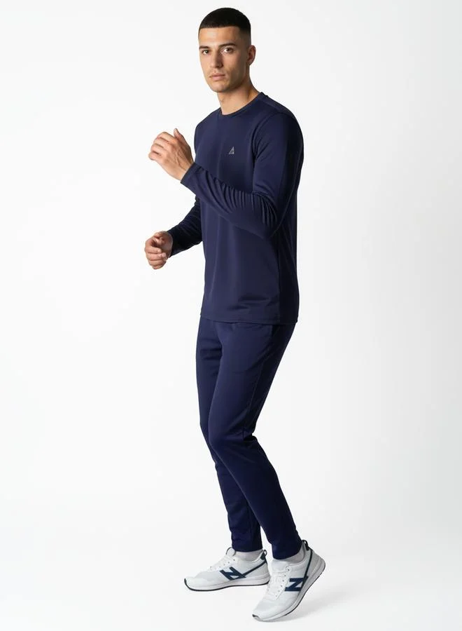 Clans&Hans Men Navy Blue Crew Neck T-Shirt